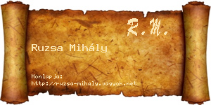 Ruzsa Mihály névjegykártya