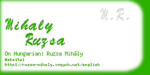 mihaly ruzsa business card